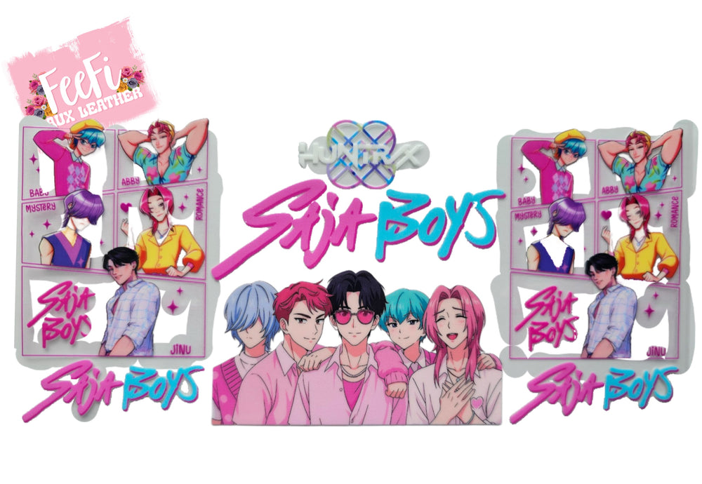 K-Pop Huntrx UV DTF Cup Wrap – Easy Cup Wrap for Tumblers & Projects FeeFiFauxLeather