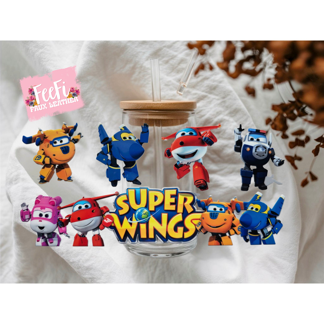 Super Wings UV DTF Cup Wrap – Easy Cup Wrap for Tumblers & Projects FeeFiFauxLeather