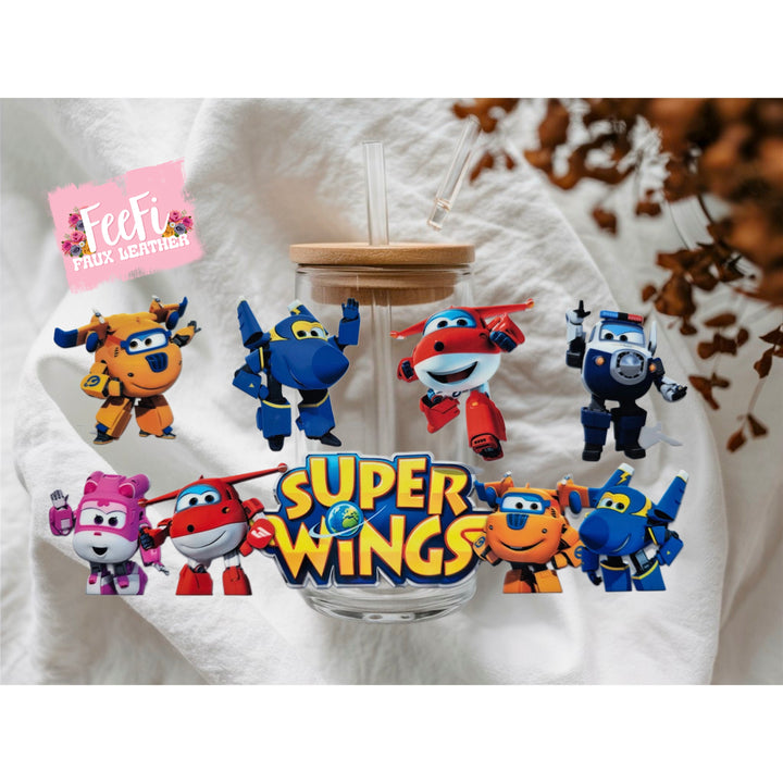 Super Wings UV DTF Cup Wrap – Easy Cup Wrap for Tumblers & Projects FeeFiFauxLeather