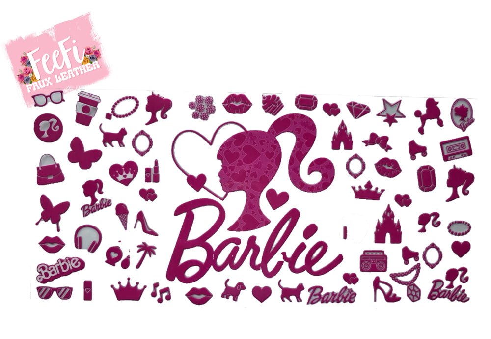 Barbie UV DTF Cup Wrap – Easy Cup Wrap for Tumblers & Projects FeeFiFauxLeather