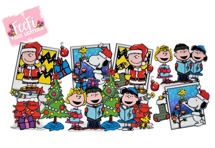 Snoopy Christmas UV DTF Cup Wrap – Easy Cup Wrap for Tumblers & Projects FeeFiFauxLeather