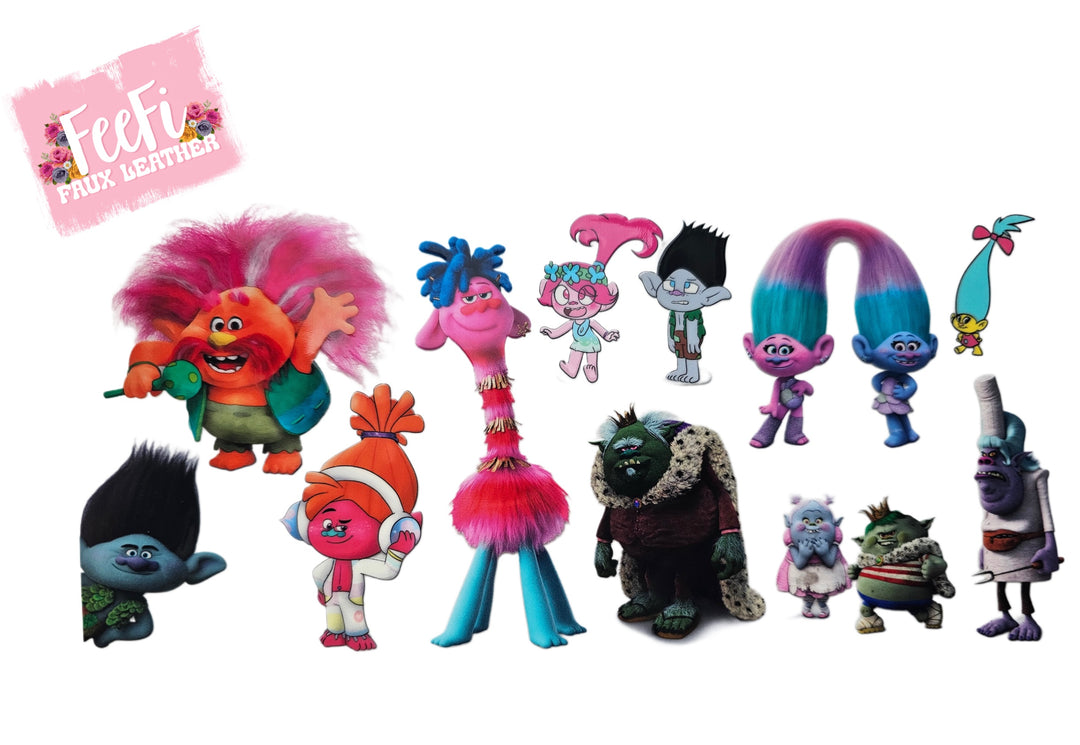 Trolls UV DTF Cup Wrap – Easy Cup Wrap for Tumblers & Projects FeeFiFauxLeather