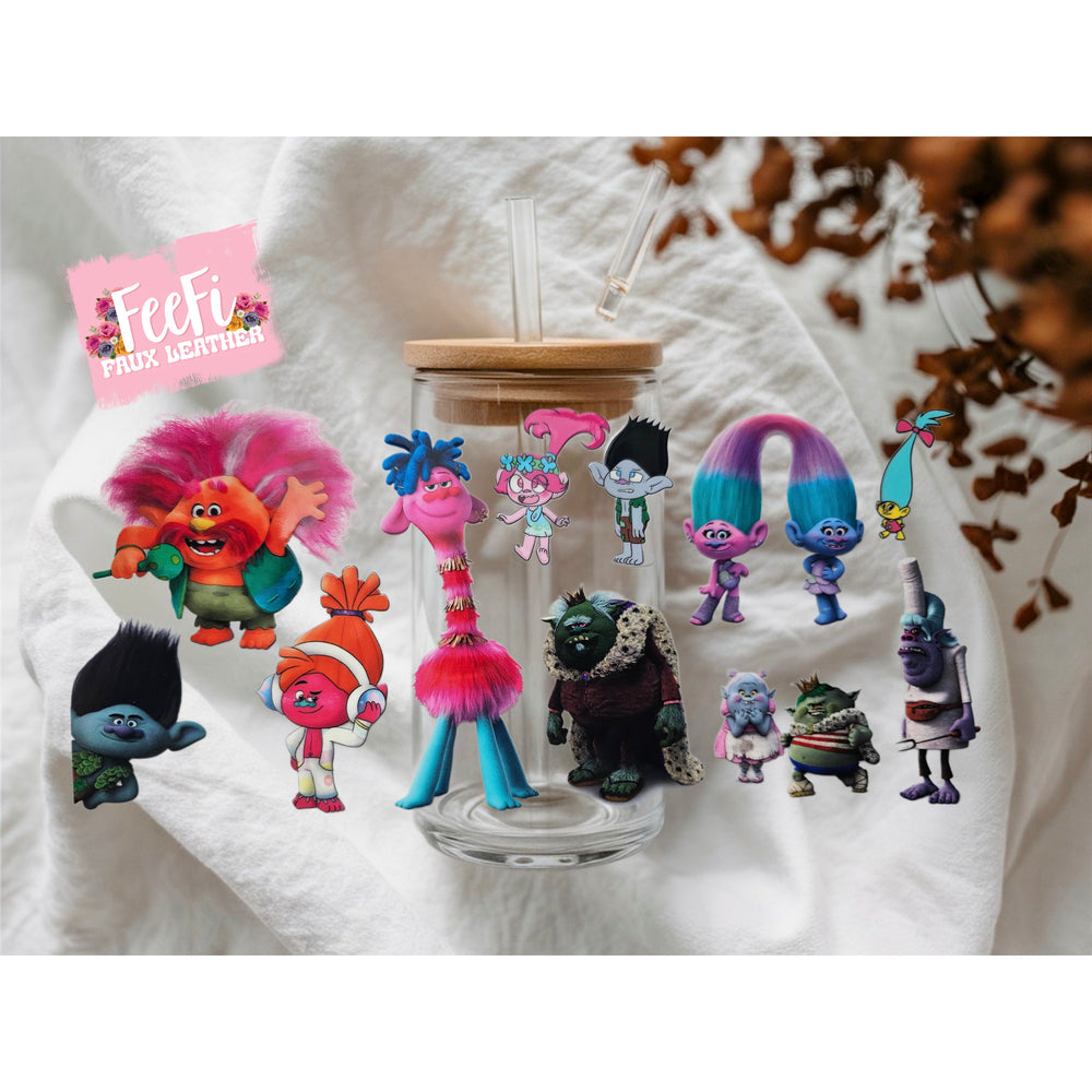 Trolls UV DTF Cup Wrap – Easy Cup Wrap for Tumblers & Projects FeeFiFauxLeather