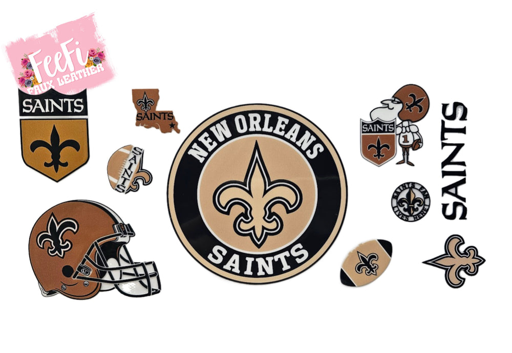 Saints Football UV DTF Cup Wrap – Easy Cup Wrap for Tumblers & Projects FeeFiFauxLeather