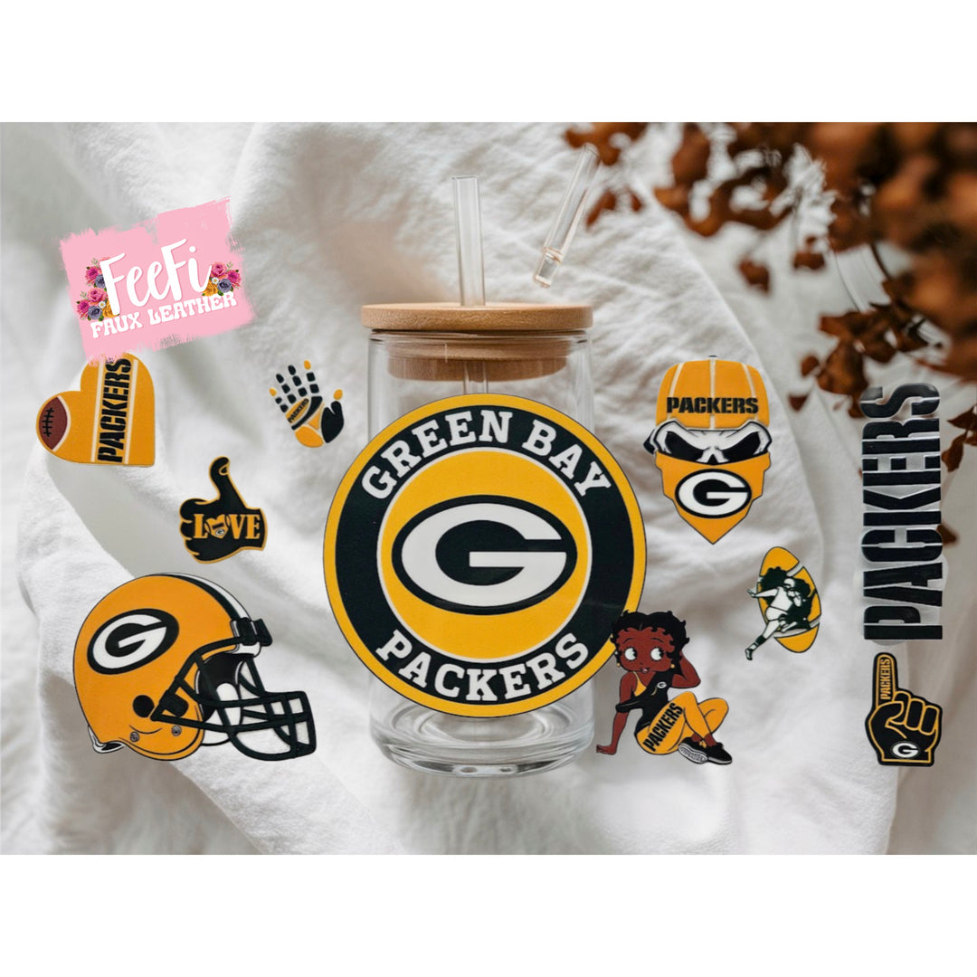 Packers Football UV DTF Cup Wrap – Easy Cup Wrap for Tumblers & Projects FeeFiFauxLeather