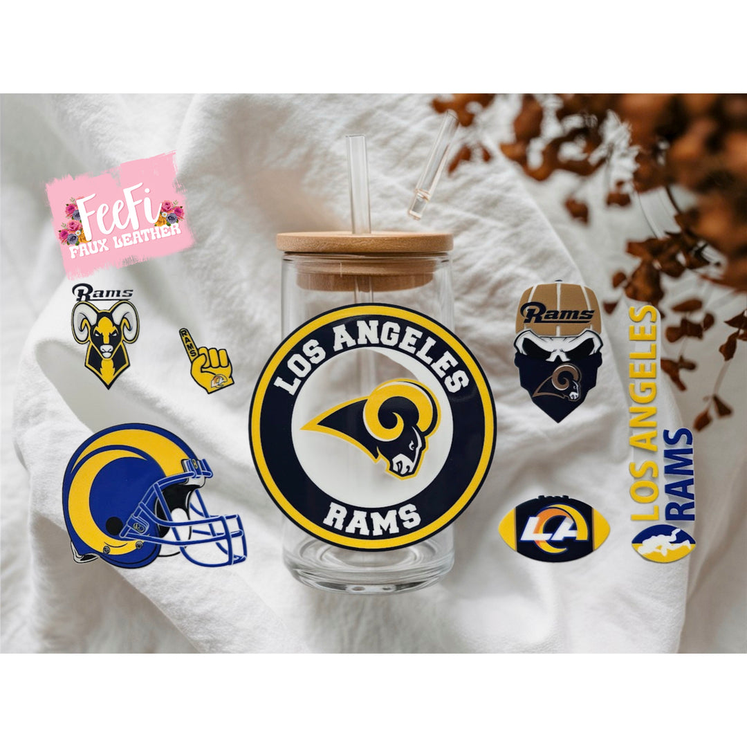 Rams Football UV DTF Cup Wrap – Easy Cup Wrap for Tumblers & Projects FeeFiFauxLeather