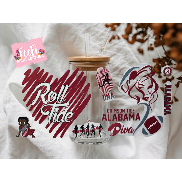 Football UV DTF Cup Wrap – Easy Cup Wrap for Tumblers & Projects FeeFiFauxLeather