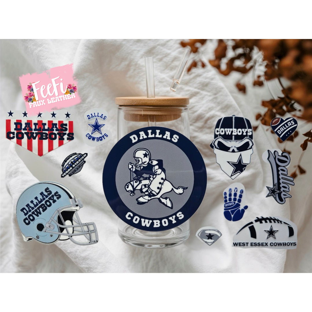 Football UV DTF Cup Wrap – Easy Cup Wrap for Tumblers & Projects FeeFiFauxLeather