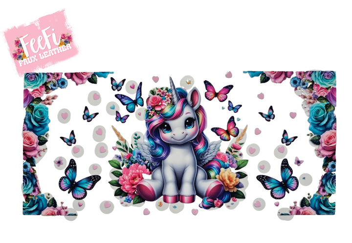Unicorn UV DTF Cup Wrap – Easy Cup Wrap for Tumblers & Projects FeeFiFauxLeather