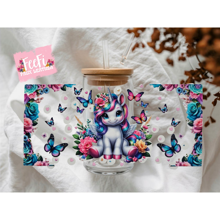 Unicorn UV DTF Cup Wrap – Easy Cup Wrap for Tumblers & Projects FeeFiFauxLeather