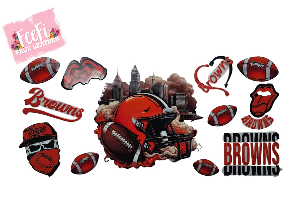 Browns Football UV DTF Cup Wrap – Easy Cup Wrap for Tumblers & Projects FeeFiFauxLeather
