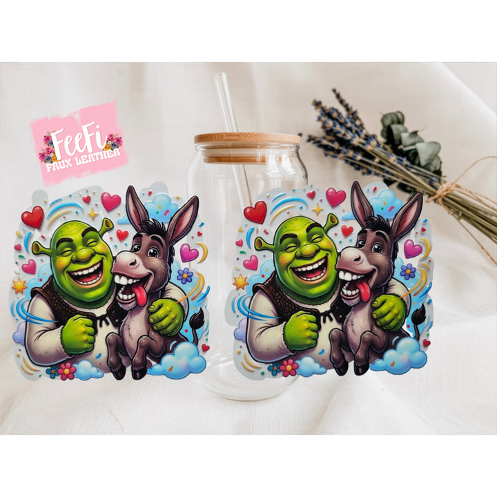 Shrek UV DTF Cup Wrap – Easy Cup Wrap for Tumblers & Projects FeeFiFauxLeather