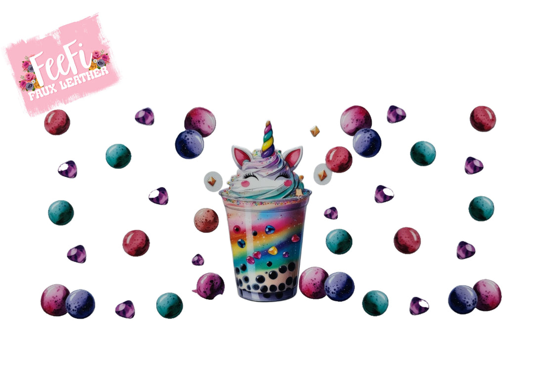 Unicorn Cup UV DTF Cup Wrap – Easy Cup Wrap for Tumblers & Projects FeeFiFauxLeather