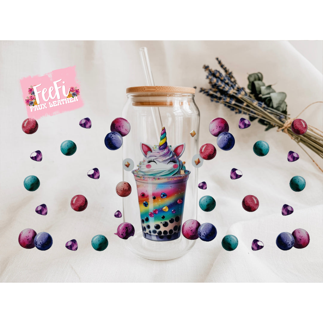 Unicorn Cup UV DTF Cup Wrap – Easy Cup Wrap for Tumblers & Projects FeeFiFauxLeather
