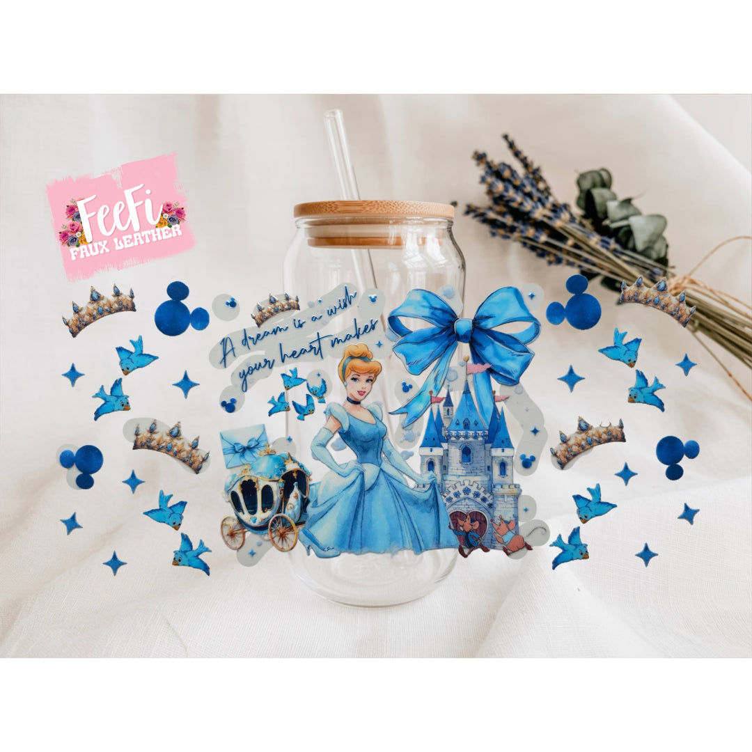 Princess UV DTF Cup Wrap – Easy Cup Wrap for Tumblers & Projects FeeFiFauxLeather