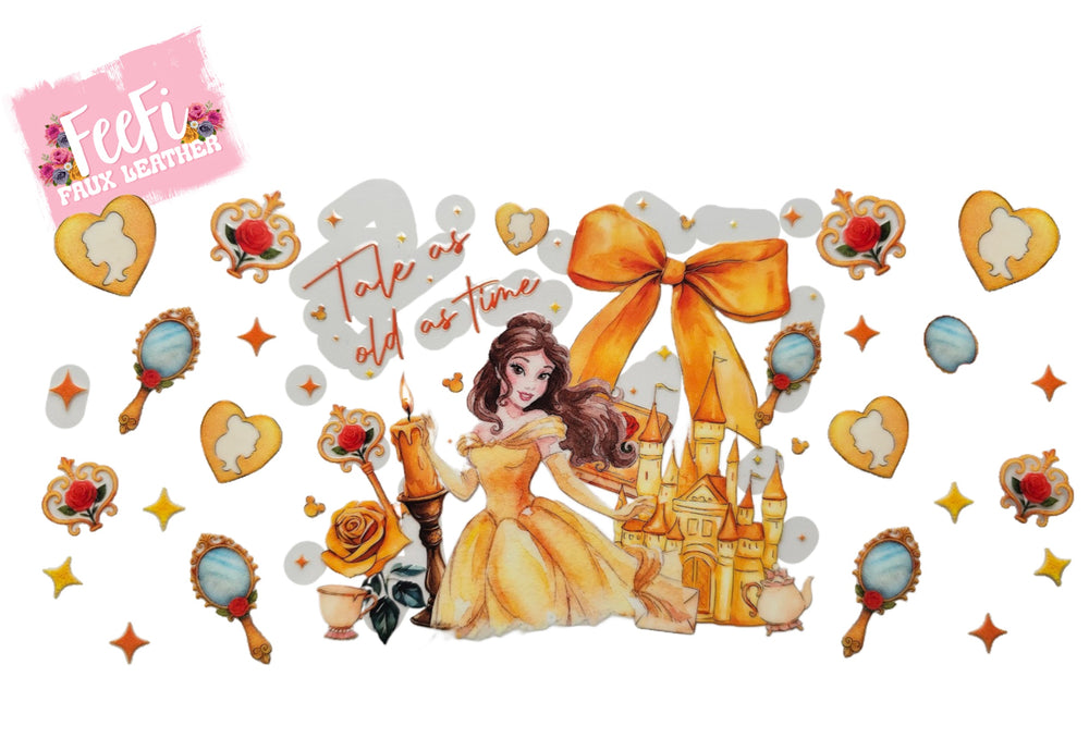 Princess UV DTF Cup Wrap – Easy Cup Wrap for Tumblers & Projects FeeFiFauxLeather