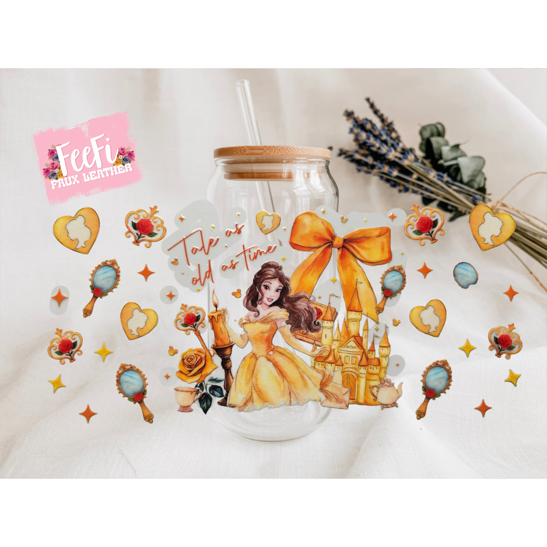 Princess UV DTF Cup Wrap – Easy Cup Wrap for Tumblers & Projects FeeFiFauxLeather
