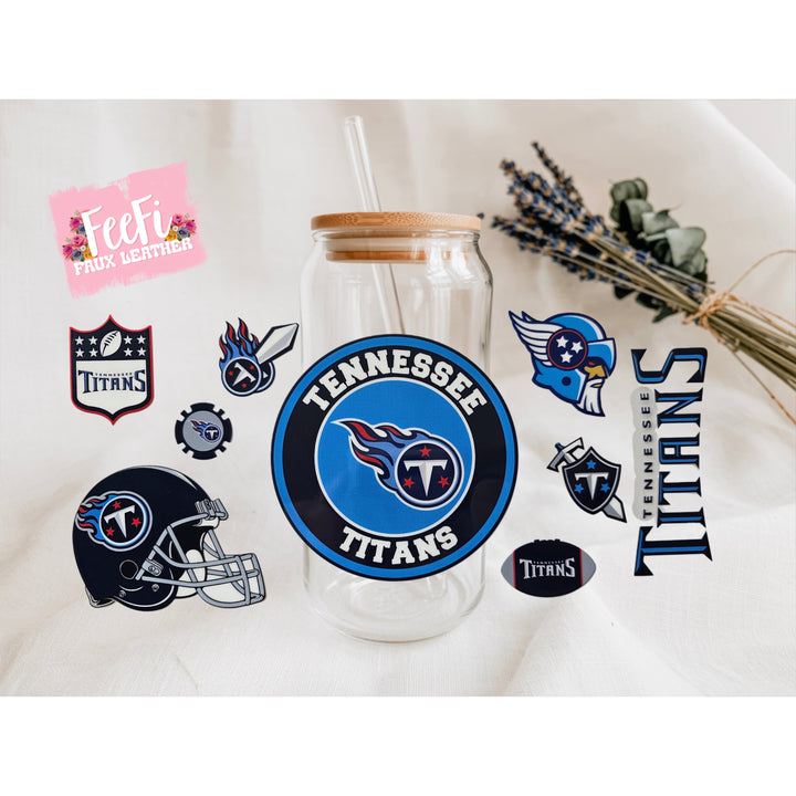 Titans Football UV DTF Cup Wrap – Easy Cup Wrap for Tumblers & Projects FeeFiFauxLeather