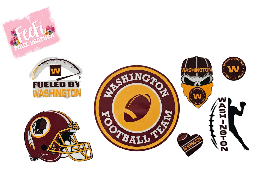 Commanders Football UV DTF Cup Wrap – Easy Cup Wrap for Tumblers & Projects FeeFiFauxLeather