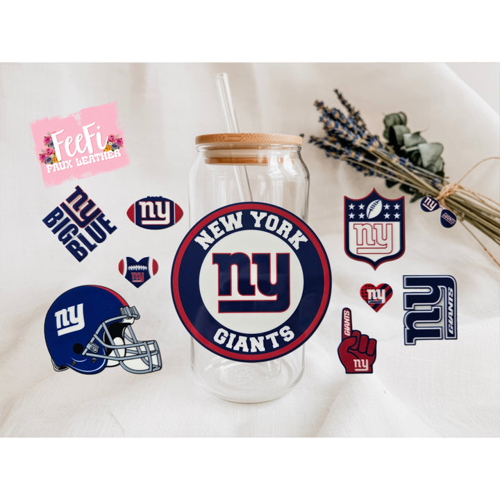 Giants Football UV DTF Cup Wrap – Easy Cup Wrap for Tumblers & Projects FeeFiFauxLeather