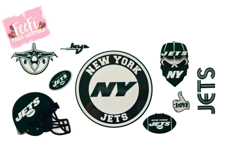 Jets Football UV DTF Cup Wrap – Easy Cup Wrap for Tumblers & Projects FeeFiFauxLeather
