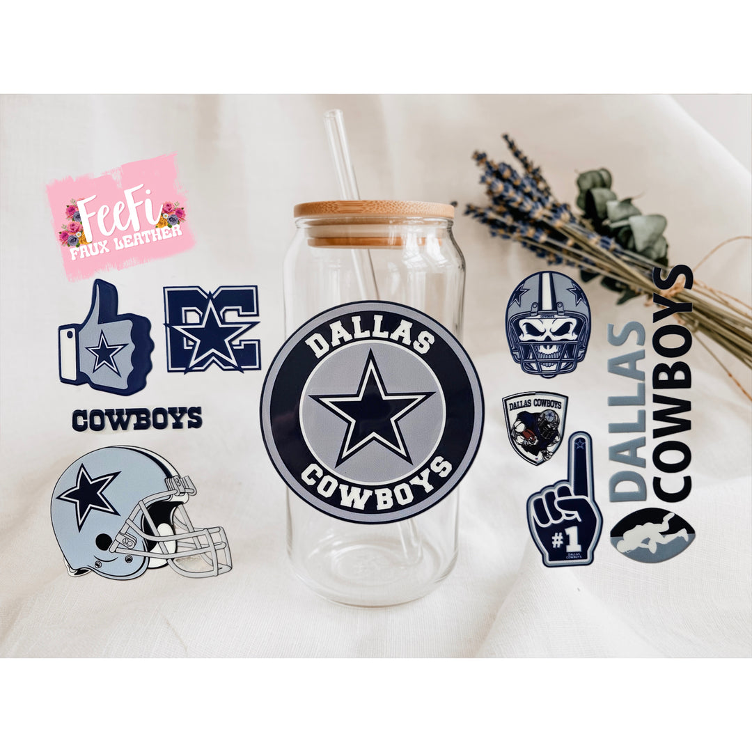 Football UV DTF Cup Wrap – Easy Cup Wrap for Tumblers & Projects FeeFiFauxLeather
