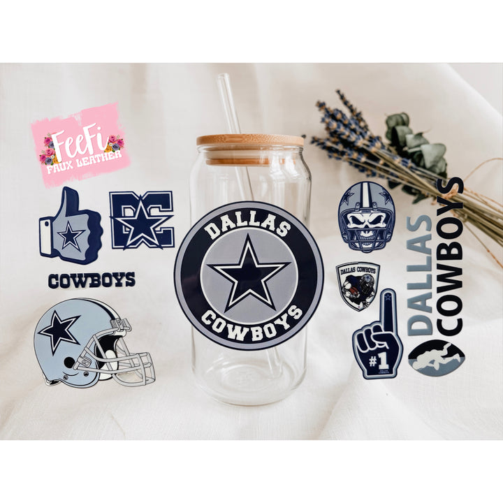 Football UV DTF Cup Wrap – Easy Cup Wrap for Tumblers & Projects FeeFiFauxLeather