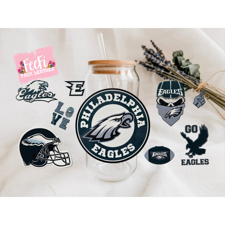 Eagles Football UV DTF Cup Wrap – Easy Cup Wrap for Tumblers & Projects FeeFiFauxLeather