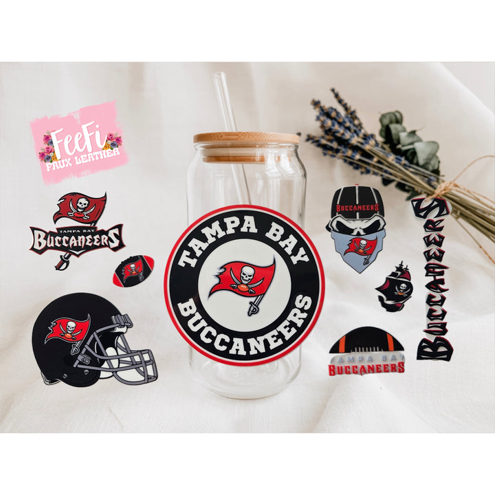 Buccaneers Football UV DTF Cup Wrap – Easy Cup Wrap for Tumblers & Projects FeeFiFauxLeather