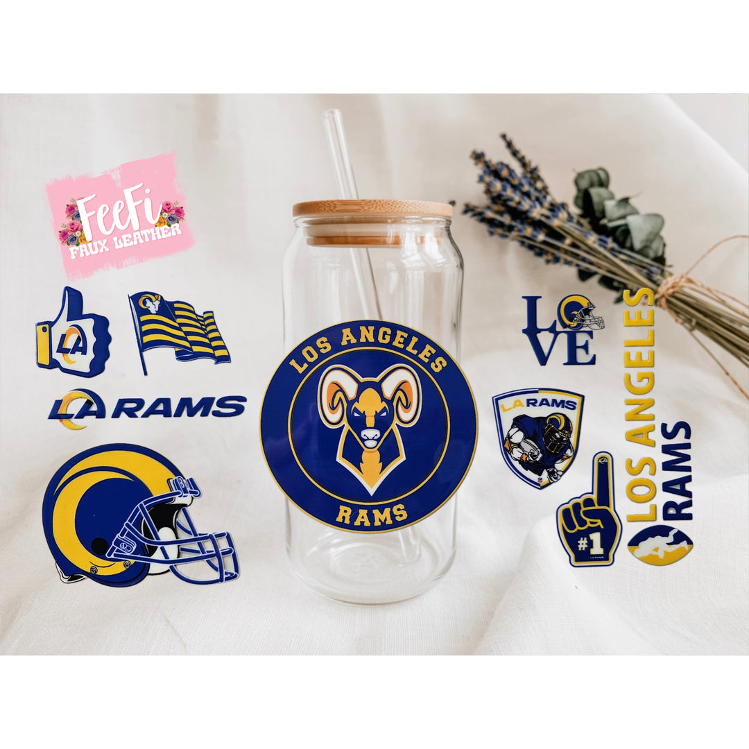 Rams Football UV DTF Cup Wrap – Easy Cup Wrap for Tumblers & Projects FeeFiFauxLeather