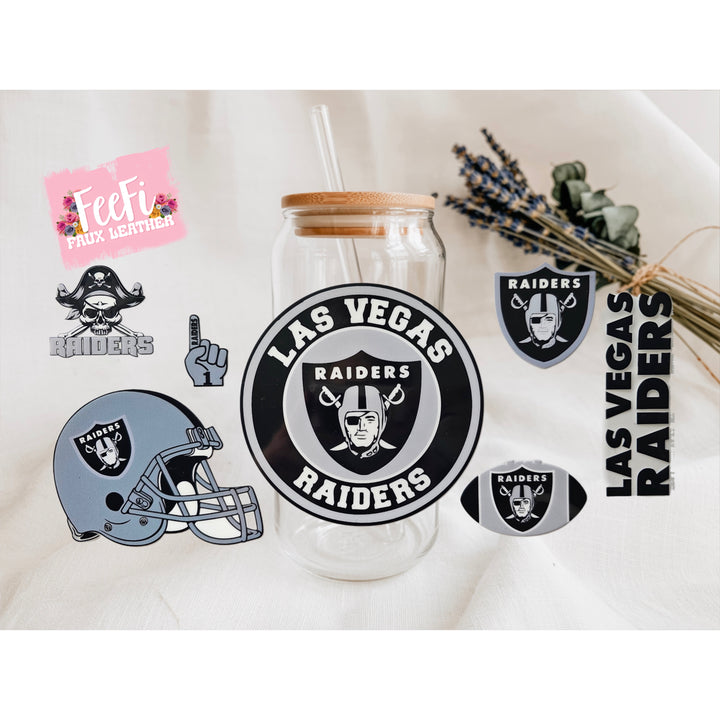 Raiders Football UV DTF Cup Wrap – Easy Cup Wrap for Tumblers & Projects FeeFiFauxLeather