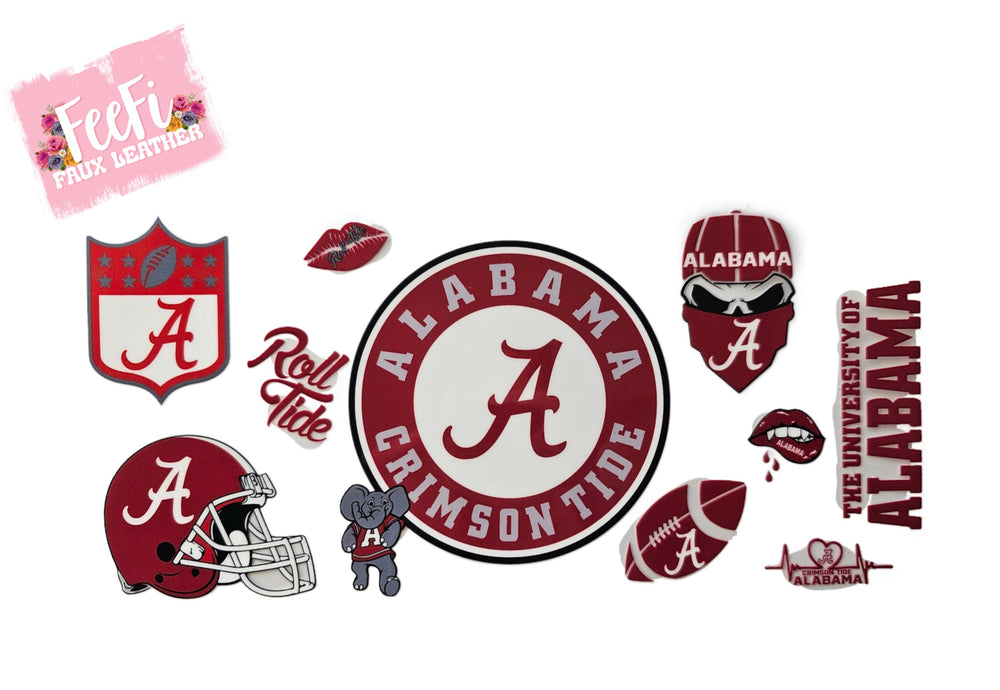 Crimson Tide Football UV DTF Cup Wrap – Easy Cup Wrap for Tumblers & Projects FeeFiFauxLeather