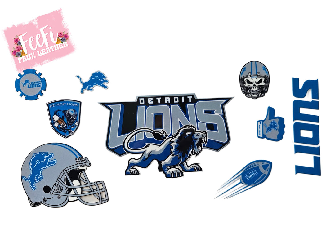 Lions Football UV DTF Cup Wrap – Easy Cup Wrap for Tumblers & Projects FeeFiFauxLeather