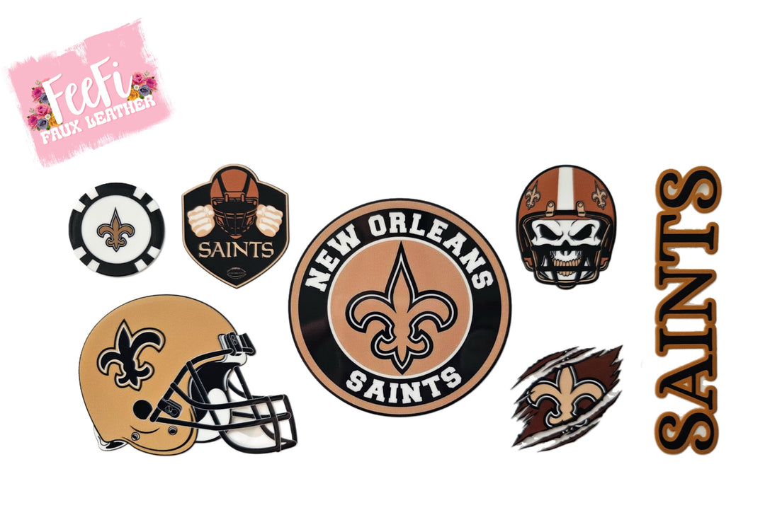 Saints Football UV DTF Cup Wrap – Easy Cup Wrap for Tumblers & Projects FeeFiFauxLeather