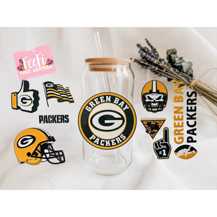Packers Football UV DTF Cup Wrap – Easy Cup Wrap for Tumblers & Projects FeeFiFauxLeather