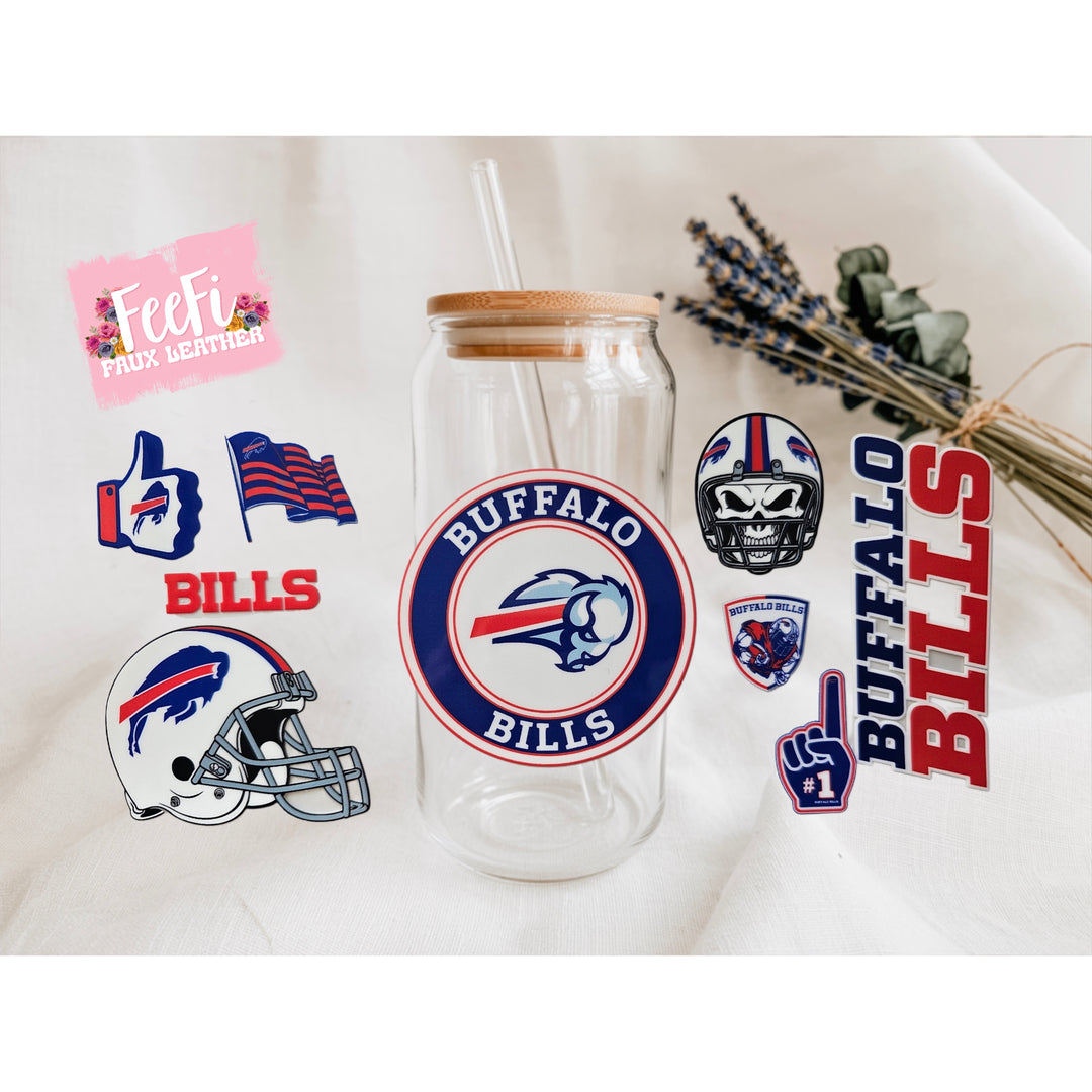 Football UV DTF Cup Wrap – Easy Cup Wrap for Tumblers & Projects FeeFiFauxLeather