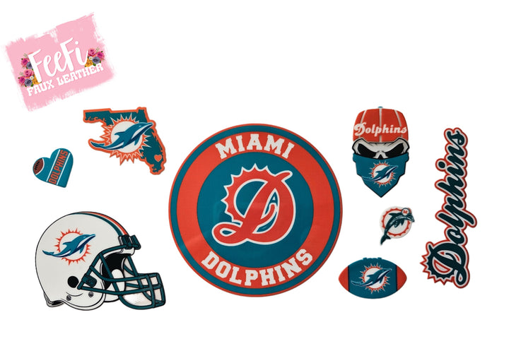 Dolphins Football UV DTF Cup Wrap – Easy Cup Wrap for Tumblers & Projects FeeFiFauxLeather