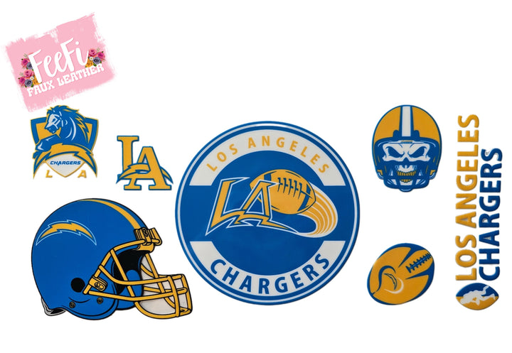 Chargers Football UV DTF Cup Wrap – Easy Cup Wrap for Tumblers & Projects FeeFiFauxLeather