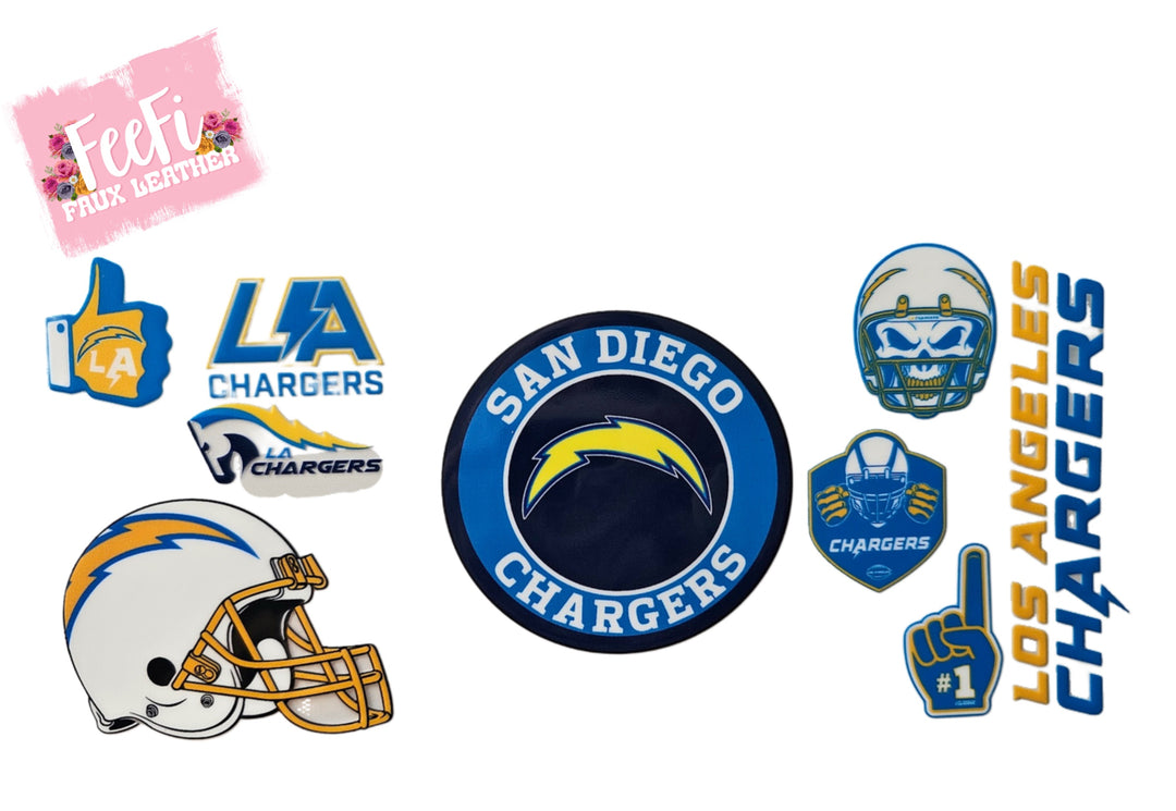 Chargers Football UV DTF Cup Wrap – Easy Cup Wrap for Tumblers & Projects FeeFiFauxLeather