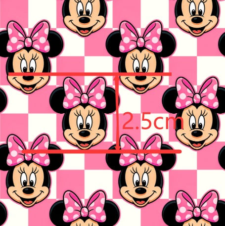 Mouse Printed Faux Leather FeeFiFauxLeather