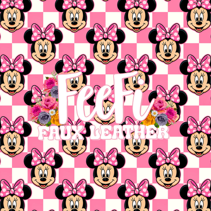 Mouse Printed Faux Leather FeeFiFauxLeather
