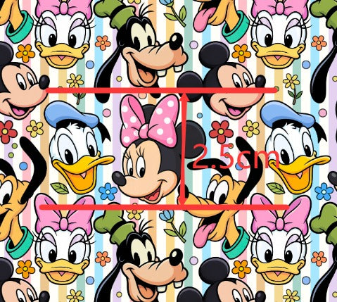 Mouse Printed Faux Leather FeeFiFauxLeather