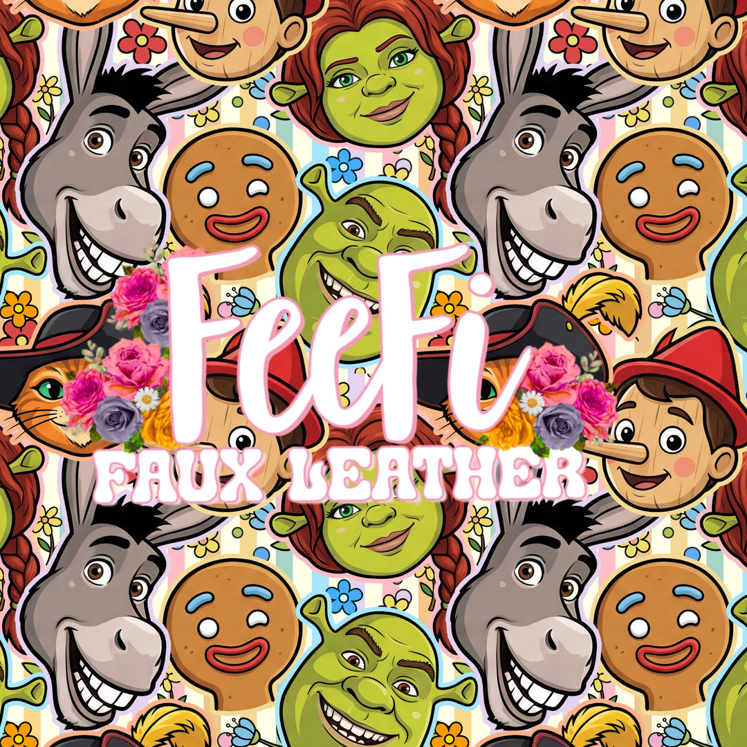 Shrek Printed Faux Leather FeeFiFauxLeather