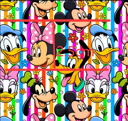 Mouse Printed Faux Leather FeeFiFauxLeather