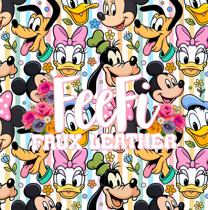 Mouse Printed Fabric FeeFiFauxLeather