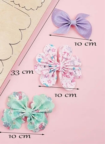 Sweet Pea Trio 3 inch Pinch Bows Cutting Die for Making Bows 3 Sizes FeeFiFauxLeather