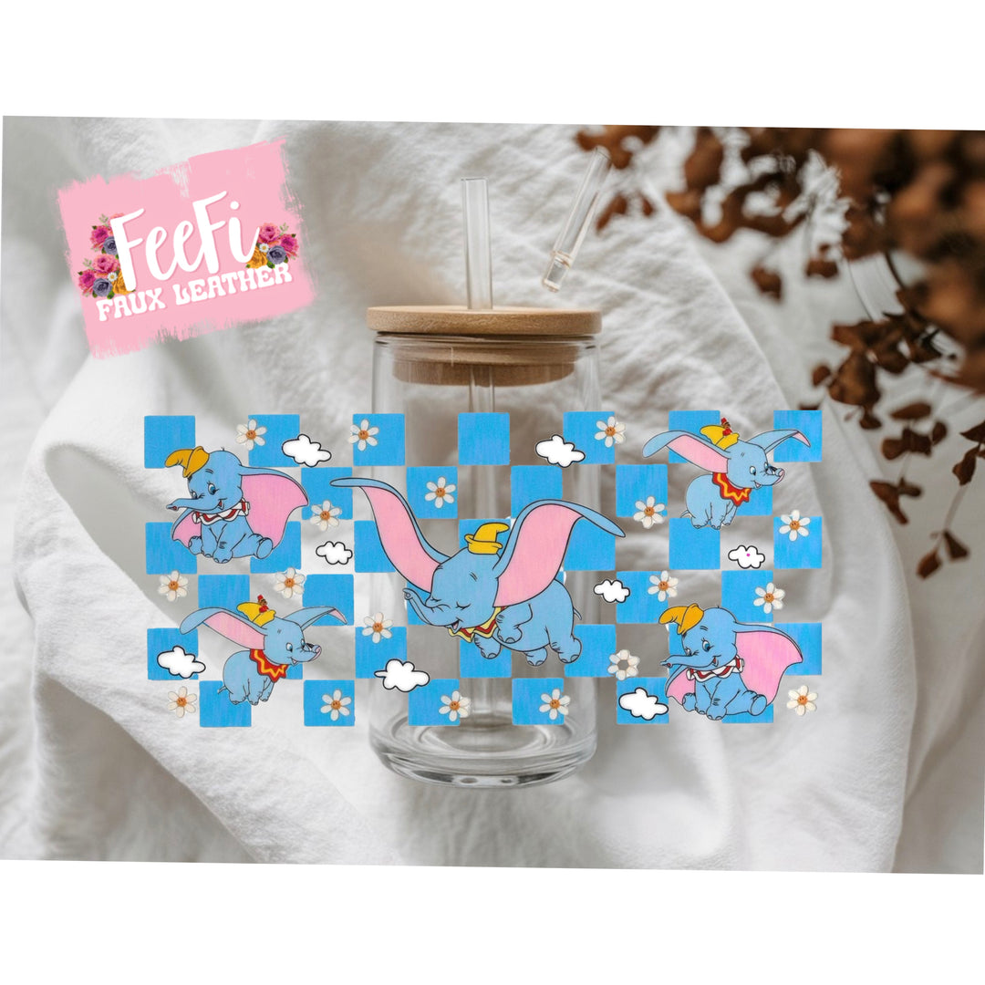 Dumbo UV DTF Cup Wrap – Farm Animal Tumbler Wrap for DIY Drinkware (Copy) FeeFiFauxLeather