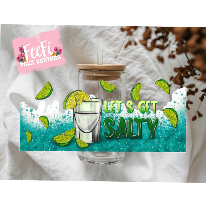 Let’s Get Salty UV DTF Cup Wrap – Farm Animal Tumbler Wrap for DIY Drinkware FeeFiFauxLeather