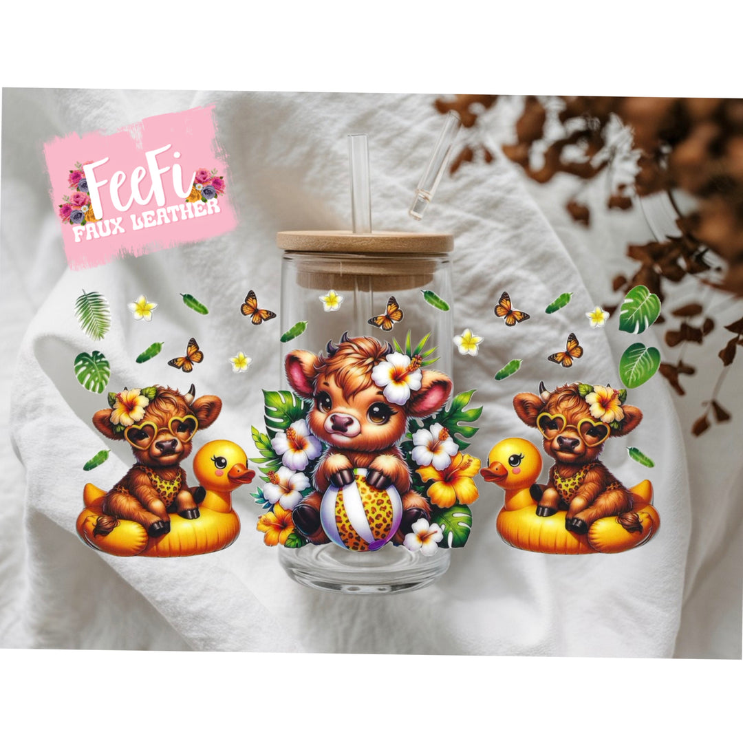 Cows UV DTF Cup Wrap – Easy Cup Wrap for Tumblers & Projects FeeFiFauxLeather