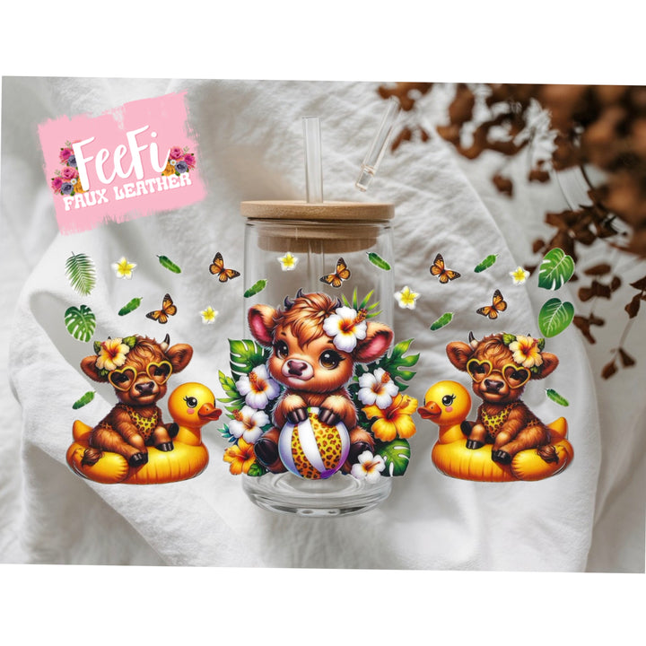 Cows UV DTF Cup Wrap – Easy Cup Wrap for Tumblers & Projects FeeFiFauxLeather